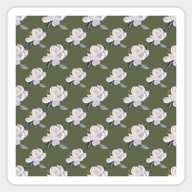 Decorator 2021 Magnolia Array on Khaki Green 5748 Sticker by ArtticArlo